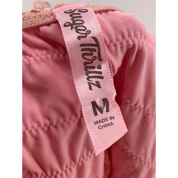 SUGAR THRILLZ Women's Pink Lace Ruffle Bloomers SZ M - Picture 9 of 10